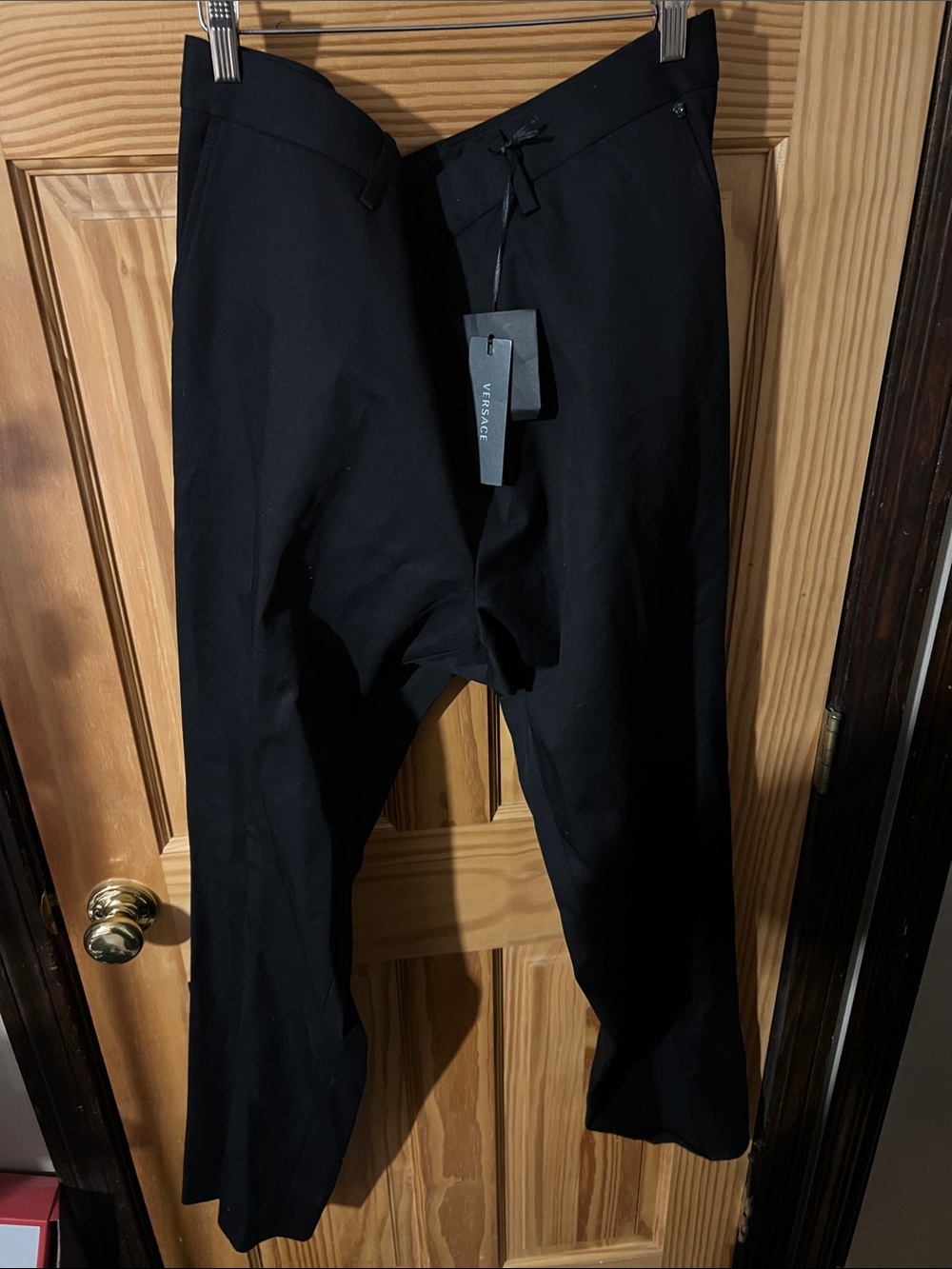 Versace Men's Black Tailored Dress Pants